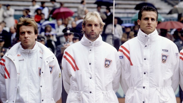 Die glorreichen Drei: Horst Skoff, Thomas Muster und Alex Antonitsch. (Bild: Votava)