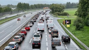 Stau auf der Tauernautobahn. (Bild: Markus Tschepp)