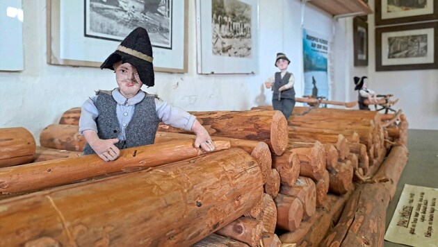 Dem Können und dem Mut der Flößer ist im Handwerksmuseum in Baldramsdorf ein eigener Raum gewidmet. (Bild: Kogler Christina Natascha)