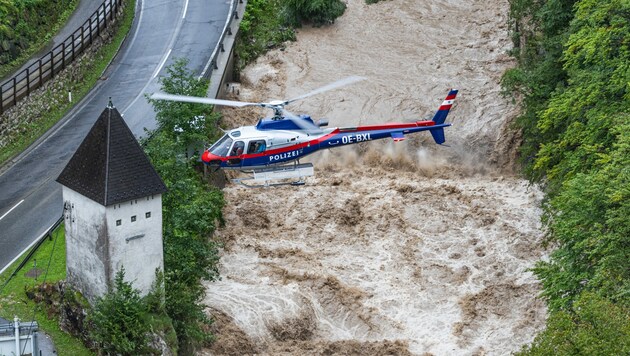 Vor allem Kärnten und die Steiermark waren von den schweren Unwettern betroffen. (Bild: APA/FLUGPOLIZEI/CHRISTIAN KOECK)