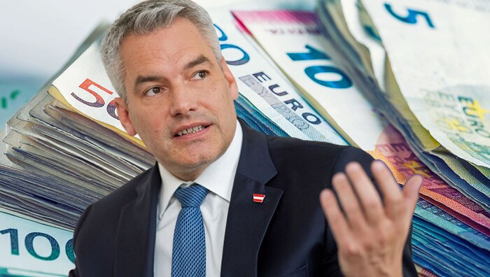 Kanzler Karl Nehammer möchte das Bargeld in der Verfassung verankern.