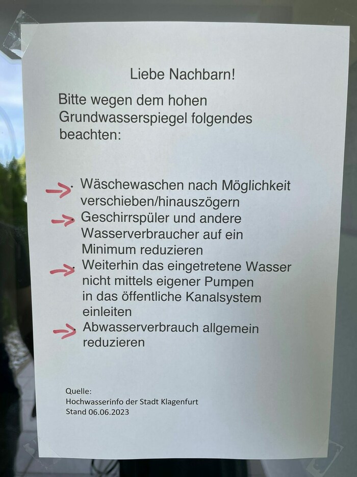 Die Stadt Klagenfurt ruft zum Wassersparen auf!
