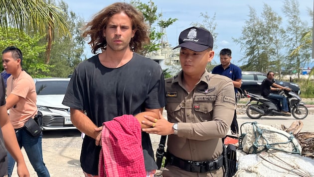 Daniel Sancho was sentenced to life imprisonment after the murder of a plastic surgeon in Thailand. (Bild: AP Photo/Somkeat Ruksaman)