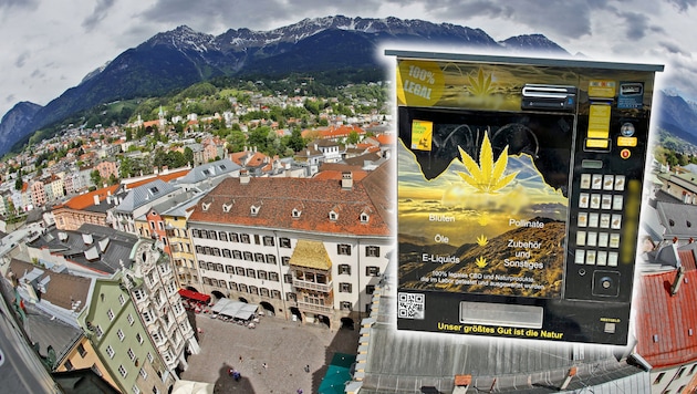 Unklar ist, wie viele dieser Automaten im Stadtgebiet von Innsbruck aufgestellt wurden . (Bild: Christof Birbaumer, zeitungsfoto.at, Krone KREATIV)