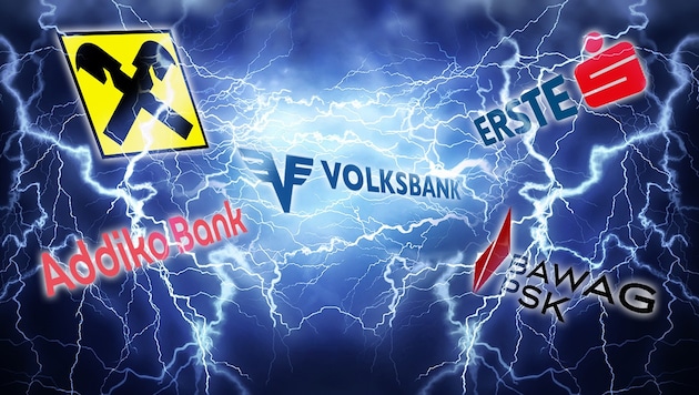 Alle Bankinstitute verzeichneten im Vorjahr drastische Rückgänge im Kreditgeschäft. (Bild: Krone KREATIV, stock.adobe.com)