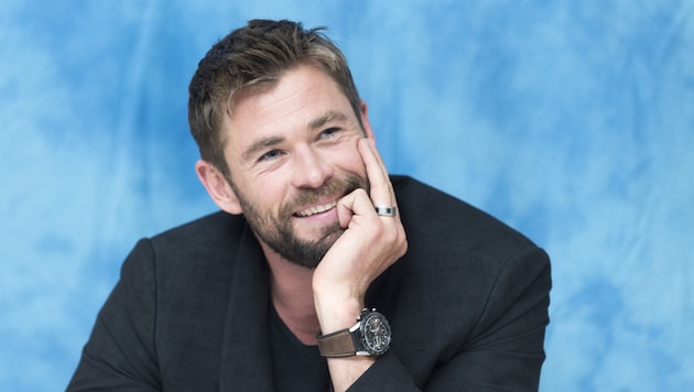 Chris Hemsworth has revealed what his son has to do with Brad Pitt. (Bild: Sundholm,Magnus / Action Press / picturedesk.com)