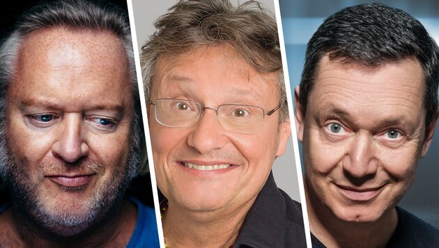Gregor Seberg, Joesi Prokopetz & Alex Kristan (Bild: Gary Milano, Stefan Gergely, Jan Frankl, Krone KREATIV)