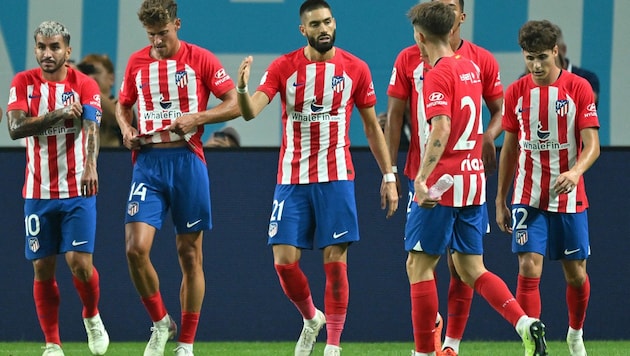 Die Spieler von Atletico Madrid dürfen sich über einen neuen Sponsor freuen. (Bild: APA/AFP/Jung Yeon-je)