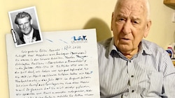 Willi Müller (91) schrieb einen Brief an die Polizei, um die früheren Freundinnen aus dem Burgenland wiederzufinden. (Bild: Karl Grammer, Christian Schulter, stock.adobe.com, Krone KREATIV)