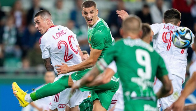 Rapid kommt gegen Debrecen nicht über ein 0:0 hinaus. (Bild: APA/GEORG HOCHMUTH)