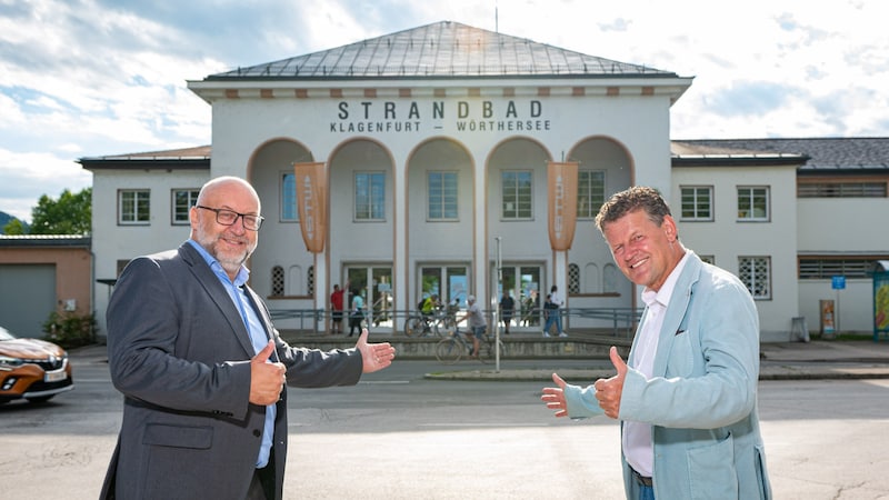 Wer ins Strandbad will, muss künftig fürs Parken zahlen. Stadtchef Scheider stimmte nicht dafür. (Bild: STW/Hude )