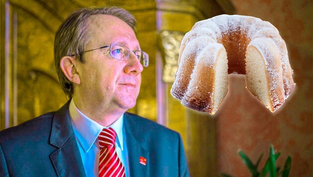 Matthias Stadler will für Städte und Gemeinden ein größeres Stück vom Steuerkuchen - eine Milliarde als Soforthilfe (Bild: stock.adobe.com, Arman Kalteis, Krone KREATIV)