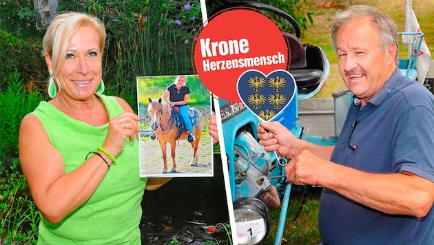 Engagement und Nächstenliebe sind für diese beiden Niederösterreicher gelebter Alltag: Claudia Buhl (55) und Erwin Nader (67) stellen sich gerne in den Dienst der guten Sache. (Bild: Franz Crepaz, Krone KREATIV)