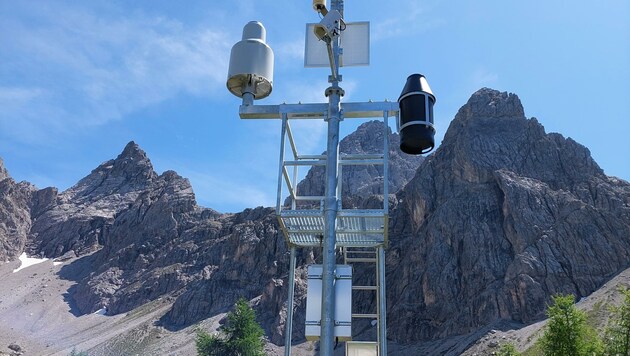 Die Niederschlagsmessstelle nahe der Karlsbader Hütte in den Lienzer Dolomiten. Auch sie wird aufgerüstet. (Bild: Land Tirol)