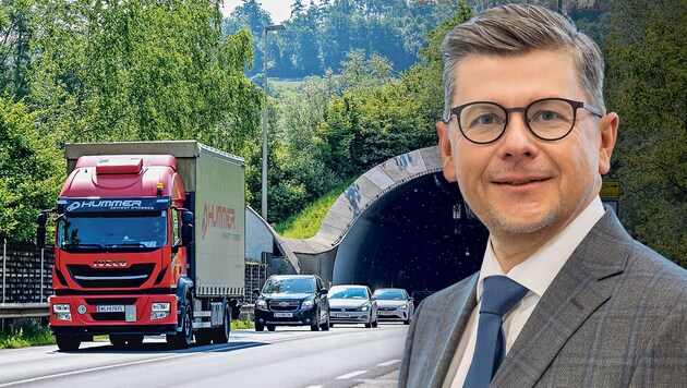 Günther Reder ist der Obmann Güterbeförderungsgewerbe in der Wirtschaftskammer Oböersterreich. (Bild: Harald Dostal, zVg, Krone KREATIV)