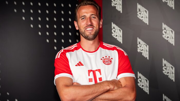 Top-Stürmer Harry Kane jetzt im Bayern-Look.