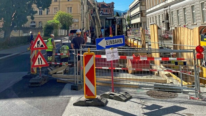 Baustellen beim Landesgericht