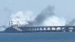 Die Krim-Brücke gilt als russisches Prestigeobjekt und wird immer wieder angegriffen. (Bild: OSINT)