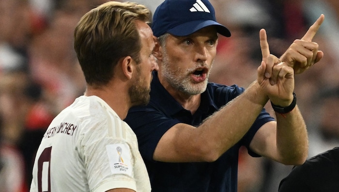 Harry Kane (li.) und Thomas Tuchel