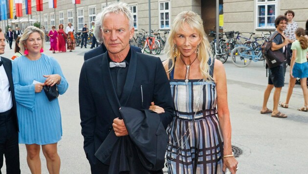 „Sting“ mit seiner Frau Trudie Styler bei der Premiere von „The Greek Passion“ (Bild: Markus Tschepp)