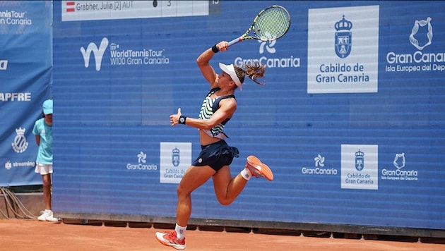 Julia Grabher erkämpfte sich wie im Vorjahr den Turniersieg auf Gran Canaria. (Bild: ITF Gran Canaria)