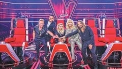 Ab 21. September startet die neue Staffel von The Voice of Germany. V.li: Ronan Keating, Giovanni Zarrella, Shirin David, Bill und Tom Kaulitz. (Bild: ProSieben/SAT.1/André Kowalsk)