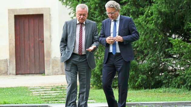 Anton Lang (SPÖ) und Christopher Drexler (ÖVP) (Bild: Christian Jauschowetz)