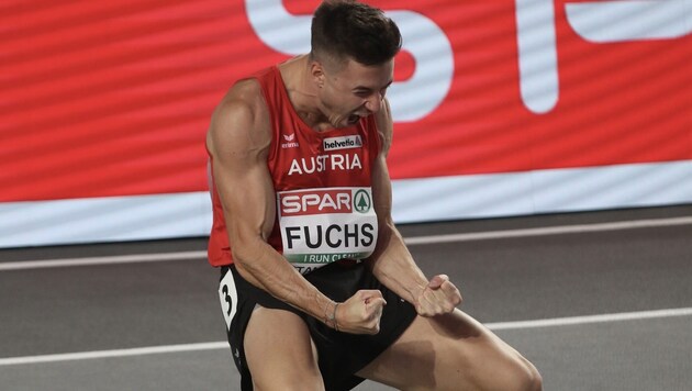 Markus Fuchs nach Platz 7 über 60 m in 6,59 bei der Hallen-EM 2023. (Bild: ÖLV / Giancarlo Colombo)