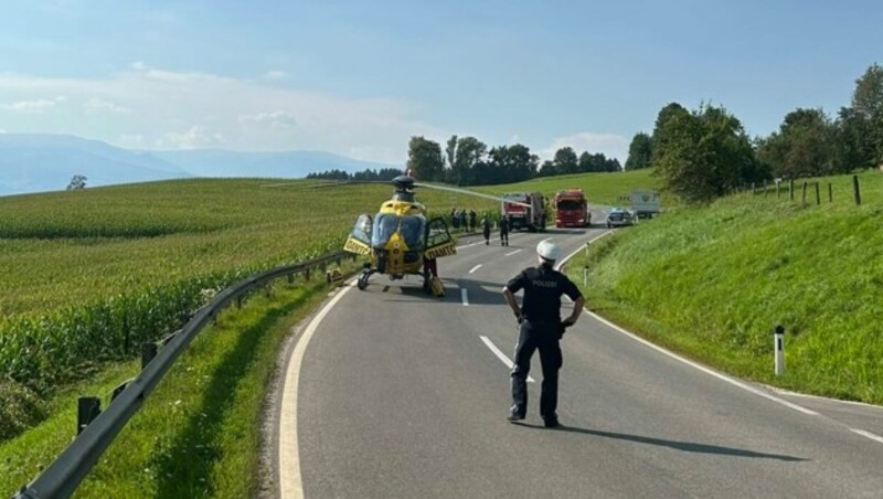 Der Rettungshubschrauber C11 flog eine Person ins Klinikum Klagenfurt. (Bild: zVg)