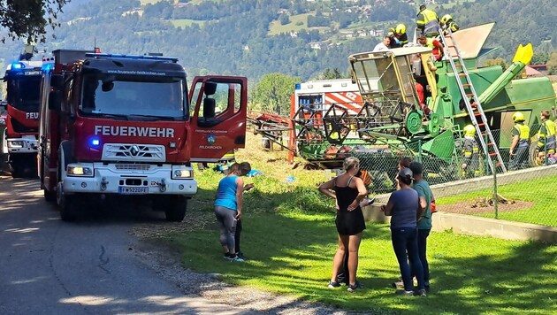 Das Mähdrescher-Unglück im Bezirk St. Veit nahm ein trauriges Ende. (Bild: FF St. Martin/Feldkirchen)