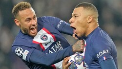 Neymar und Mbappe - eine ausschließlich harmonische Beziehung schaut wohl anders aus. (Bild: AP)