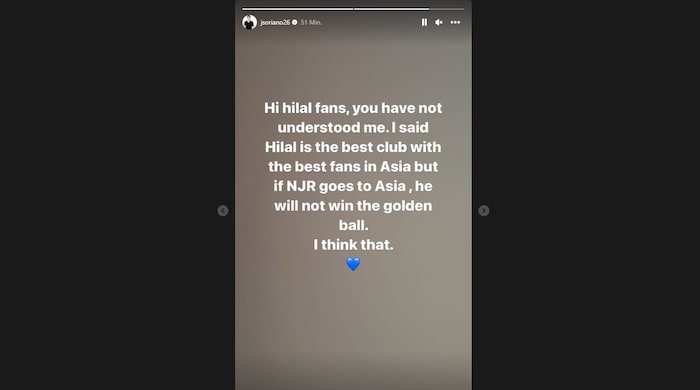Die Stellungnahme Sorianos auf Instagram.