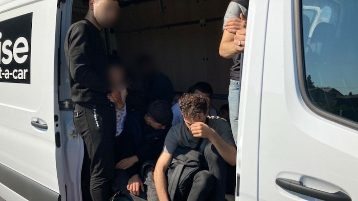 The police freed 26 people from the van last August.
