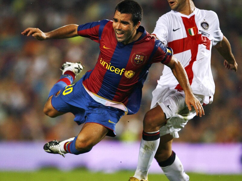 Deco als Aktiver im Dress des FC Barcelona im Jahr 2007 (Bild: AFP)