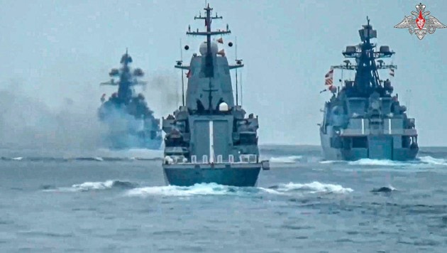Die Schwarzmeerflotte zählt zu den Seestreitkräften Russlands (Archivbild). (Bild: AP)