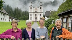 Schwester Arlette, Schwester Theresia, Schwester Anne, Schwester Karolina (v. l.) verlassen Maria Kirchenthal. (Bild: EDS)