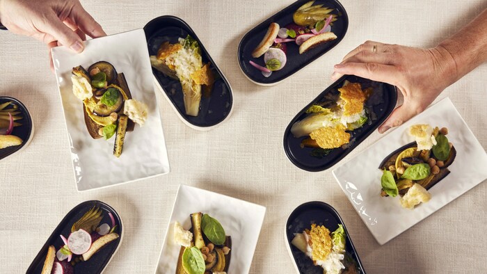 Einzigartig: Abendmenü auf Food-Sharing-Plates.
