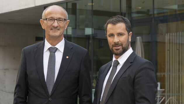 LH Anton Mattle und LHStv Georg Dornauer (Bild: Land Tirol/Die Fotografen)