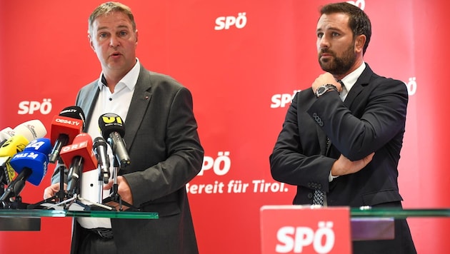 Nationalratswahl am 29. September: Tirols roter Landeschef Georg Dornauer (re.) sieht SPÖ-Bundesparteichef Andreas Babler gefordert (Bild: EXPA Pictures. Alle Rechte vorbehalten. // EXPA Pictures. All rigths reserved.)