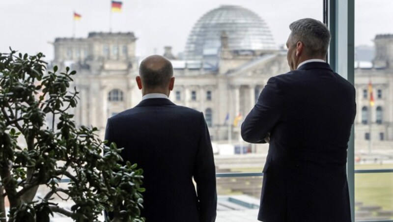 Scholz (li.) und Nehammer im Vorjahr in Berlin (Bild: APA/BKA/DRAGAN TATIC)