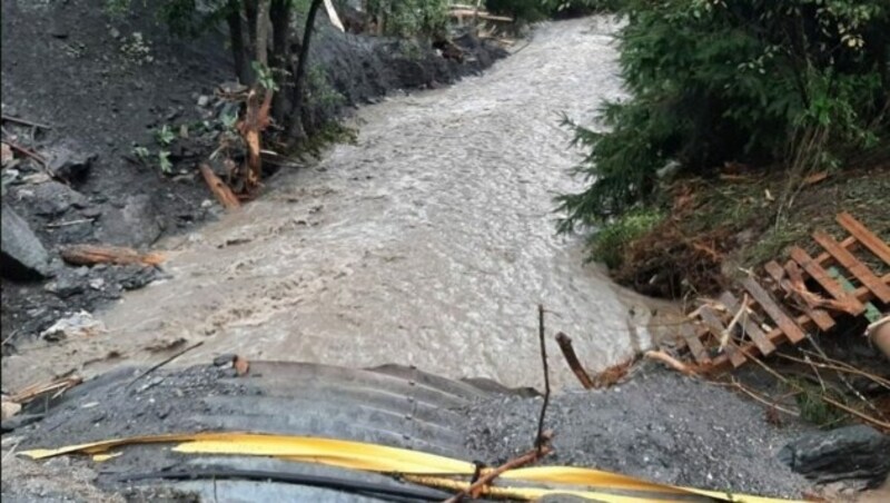 Das Unwetter im Oberpinzgau führte zu schweren Schäden. (Bild: Land Salzburg/Manfred Höger)