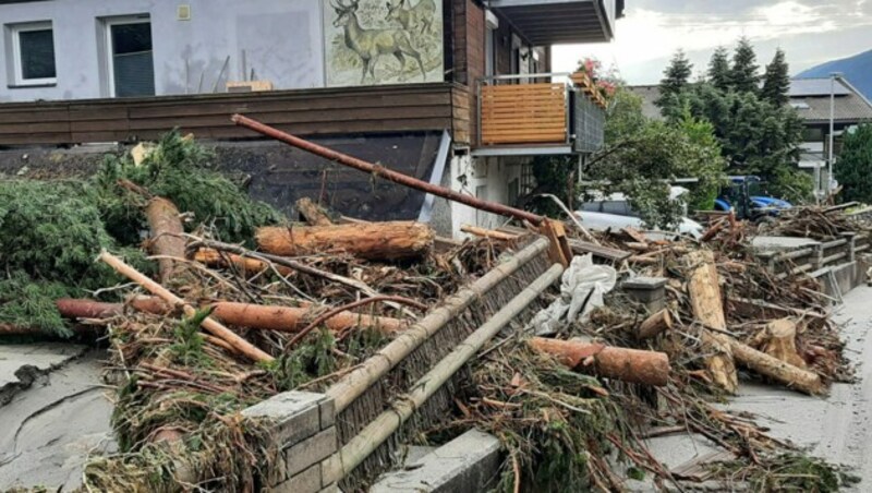 Der Regen verursachte zahlreiche Verwüstungen. (Bild: Land Salzburg/Manfred Höger)