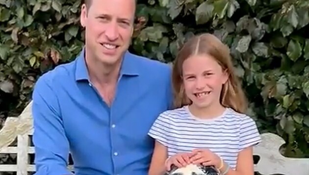 Prinz William und Tochter Charlotte wünschen den „Löwinnen“ viel Glück für das WM-Finale. (Bild: twitter.com/KensingtonRoyal)