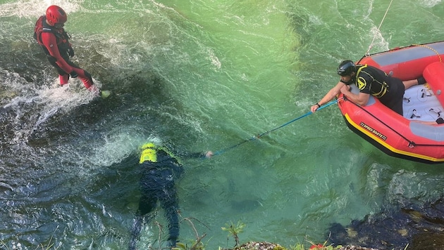 Die Wasserrettung LV Steiermark unterstützte ebenfalls die Suche nach dem Vermissten. (Bild: Österreichische Wasserrettung LV Steiermark)