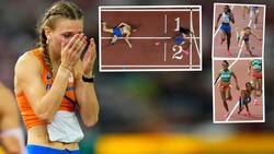 Femke Bol: Die Niederländerin scheiterte auf den letzten Metern der 4x400-Meter-Mixed-Staffel. (Bild: AP, krone.at-grafik)
