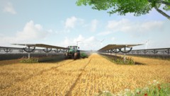 Mit dieser innovativen und nachhaltigen Technologie werden Energiegewinnung und Landwirtschaft miteinander vereint. (Bild: EWS Consulting GmbH, EWS Sonnenfeld®)