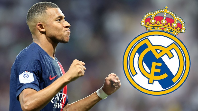 Kylian Mbappé soll vor einem Wechsel zu Real Madrid stehen. (Bild: APA/AFP/Charly TRIBALLEAU, krone.at-kreativ)