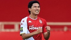 Ex-Salzburger und nunmehriger Monaco-Profi Takumi Minamino glänzte beim 3:0-Erfolg über Racing Straßburg mit zwei Toren und einem Assist. (Bild: APA/AFP/Valery HACHE)