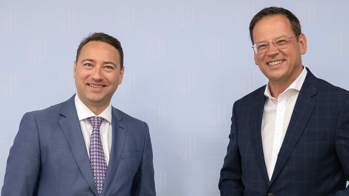 Schnürten ein neues Förderpaket: Klaus Kumpfmüller, Vorstandsvorsitzender der Hypo ...