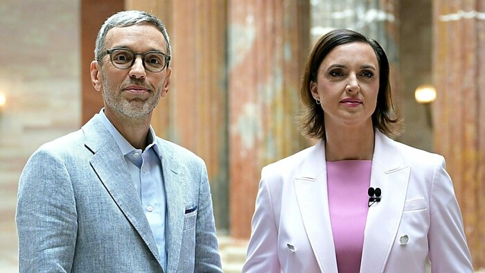 FPÖ-Chef Herbert Kickl mit ORF-Moderatorin Susanne Schnabl